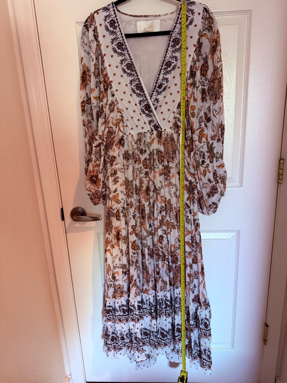 Anthropologie V neck long sleeve maxi dress - Picture 9 of 14